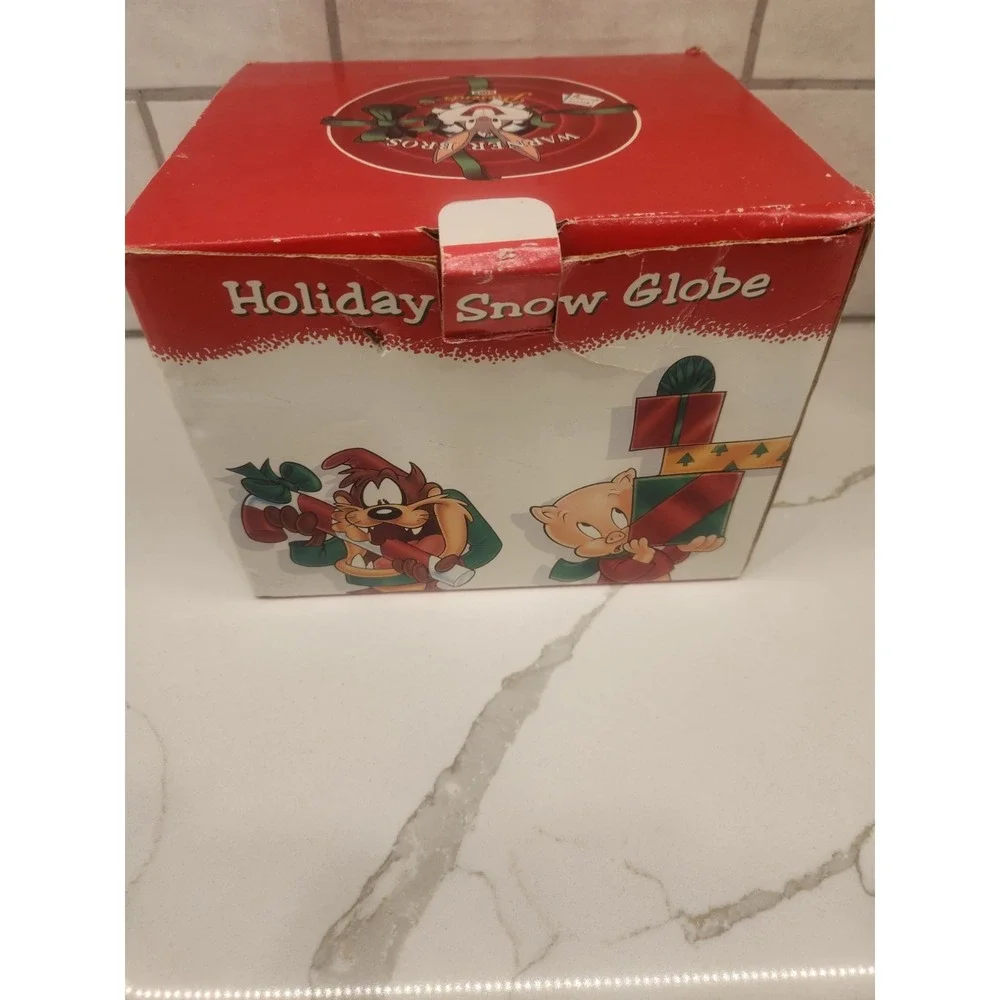Vtg RareWarner Bros Looney Tunes‎ Bugs Bunny Tweety Gossimer Christmas Snowglobe
